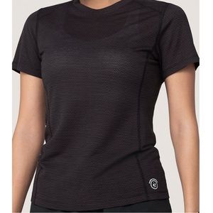 Allbirds Black Natural Run Mesh Merino Wool Blend Crewneck Tee Women’s Size XS